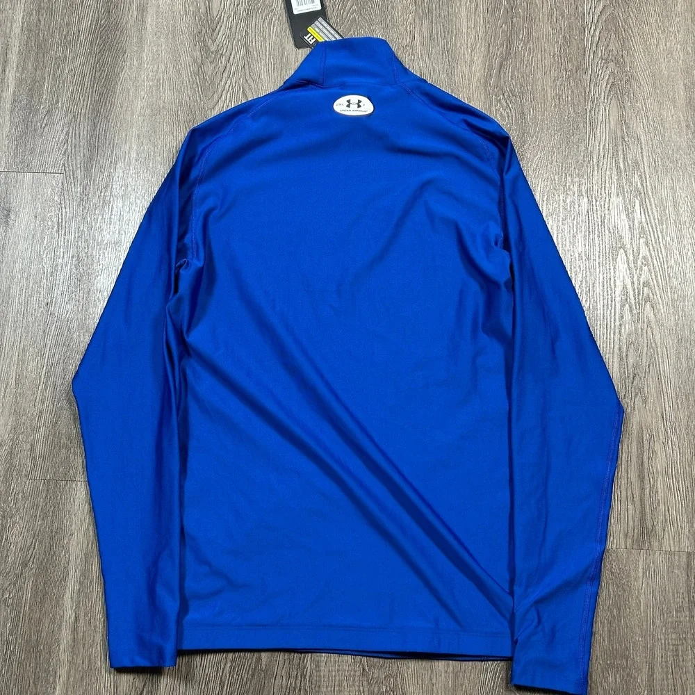 Under Armour ColdGear Compression Mock Neck XXL Blue Long Sleeve Shirt New NWT